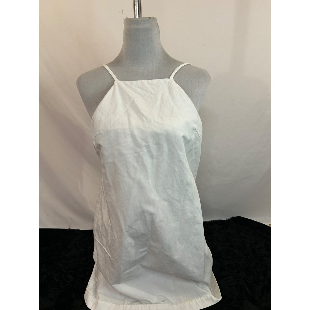 Zara Womens Camisole‎ Spaghetti Strap White Cotton Blend Spring Size L